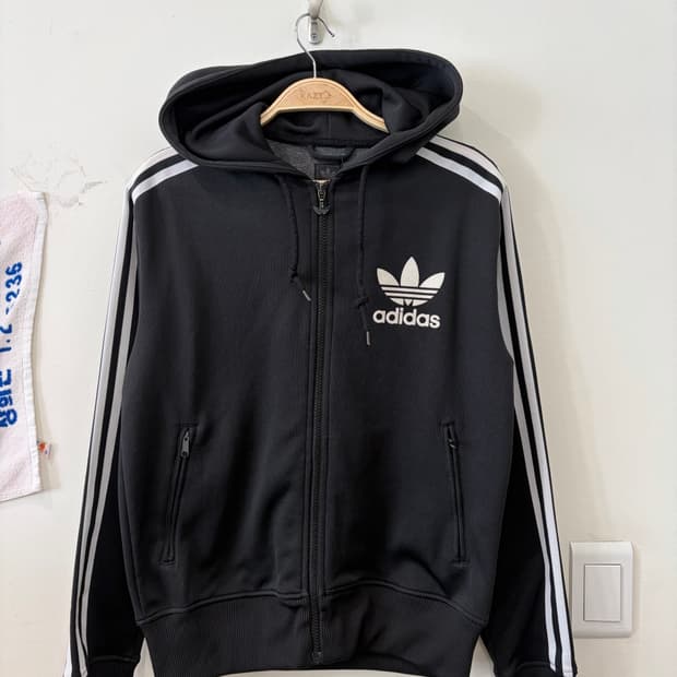 316. 아디다스 후드 플락 져지 블랙