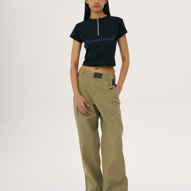웰빙익스프레스 팬츠 Color Blocked Wide Cotton Pan