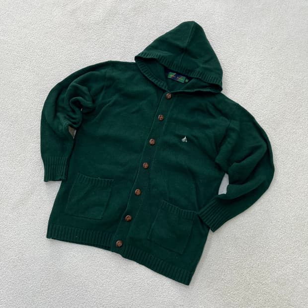 95 빈폴 울 후드 니트 가디건 0402M
