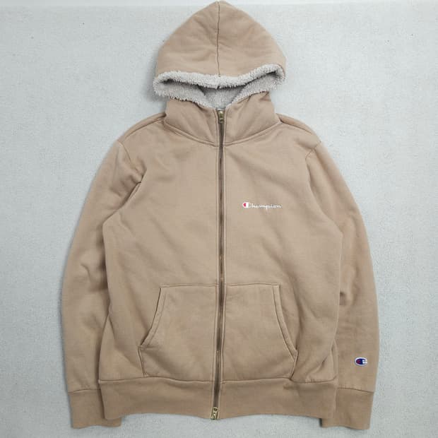 챔피온 투웨이 지퍼 쉐르파 후드 집업 XL