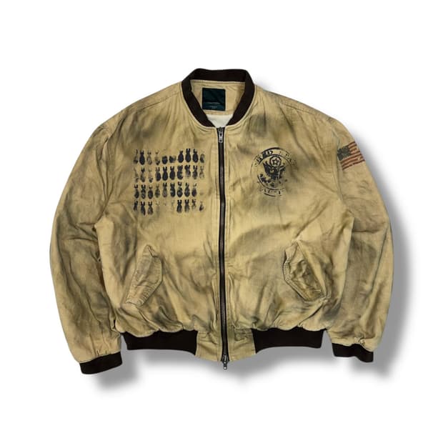 언더마이카 고 애프터 탑건 아메리칸 플래그 봄버 자켓 (XL)  