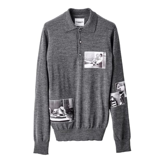 솔로이스트 폴로 카라 패치 니트 48