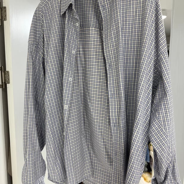 논노드 스트링체크셔츠 2사이즈