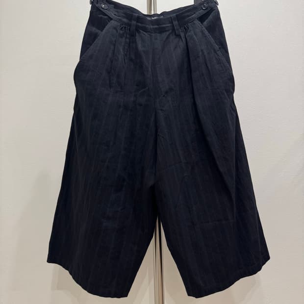 요지야마모토 스트라이프 하카마 팬츠