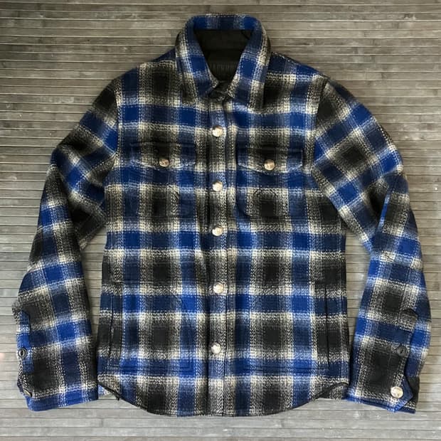 AC/DC blue flannel wool jacket