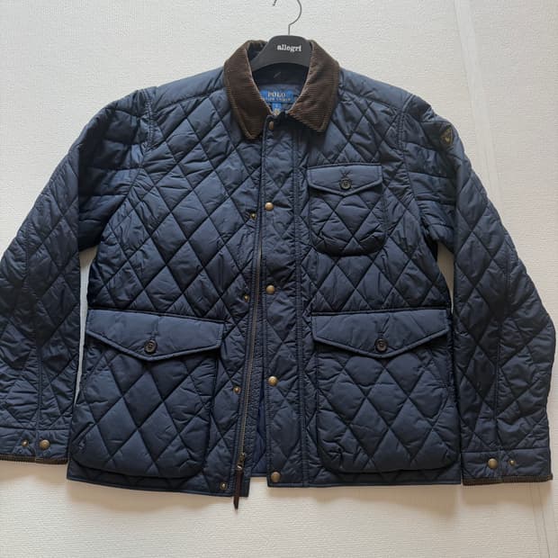 폴로 퀼팅 자켓 네이비 색상 판매합니다(L사이즈). 