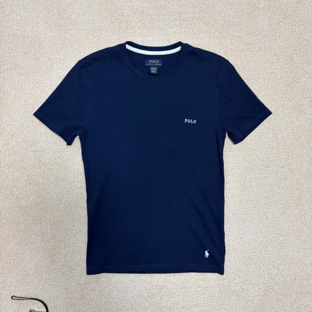 S) 폴로 랄프로렌 네이비 와플 반팔티