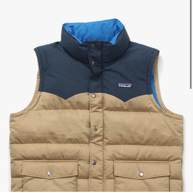 PATAGONIA "Navy Brown Down Vest"