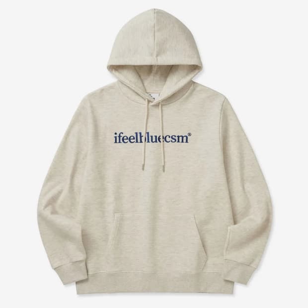 아이필블루씨에스엠 후드티 오트밀 L