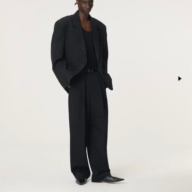 렉토 25fw 스트럭처 울 블레이저 블랙 m