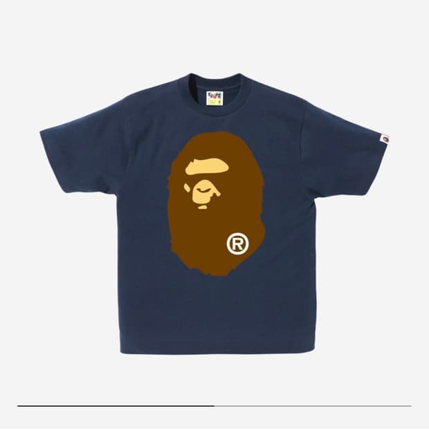 베이프 빅 에이프 헤드 티셔츠 네이비 xxxl