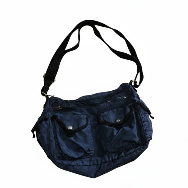 디스이즈네버댓 Overdyed Shoulder Bag Navy
