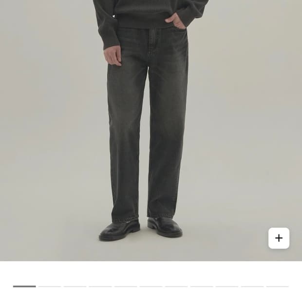 [1] 인더로우 5PK 와이드 테이퍼드 데님 팬츠 페이디드 그레이