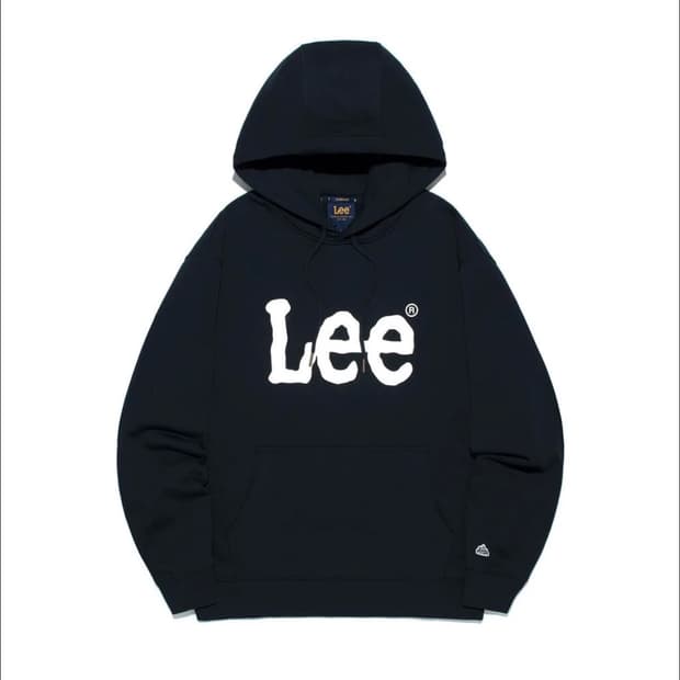 Lee 빅 트위치 로고 후드티셔츠 네이비