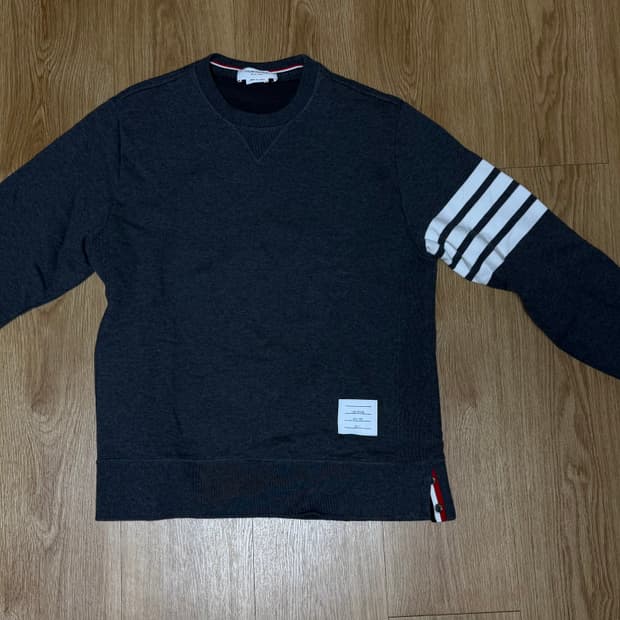 톰브라운 클래식 루프백 4-바 스웨트셔츠 - Dark Grey