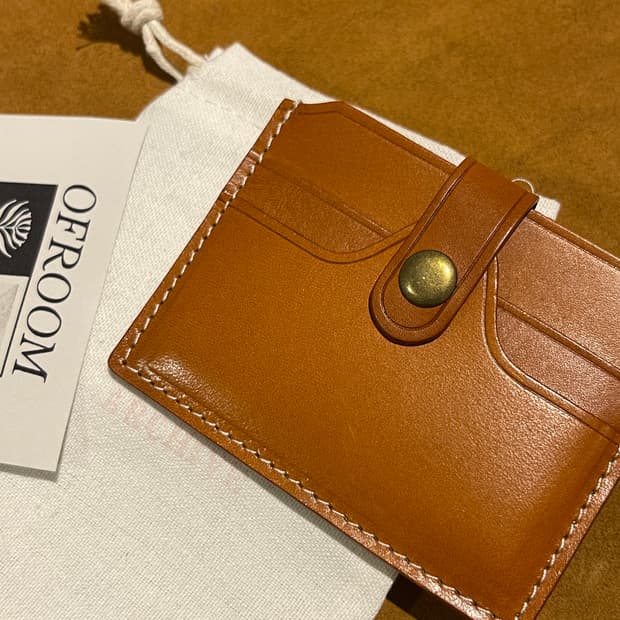 에이징 소가죽 슬림 카드지갑