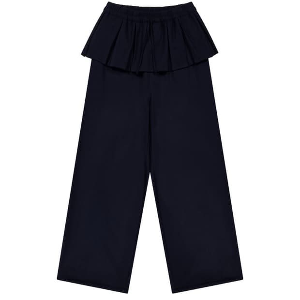 코이세이오 PLEATS OVER WOOL PANTS DARK NAVY