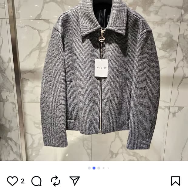 솔리드옴므 헤링본 블루종 48