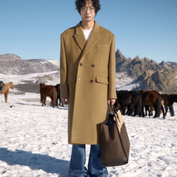 STU 오버핏 더블 코트 카멜