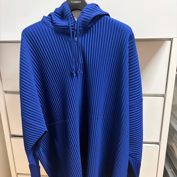 옴므플리세 후드 아노락 다크블루 3사이즈