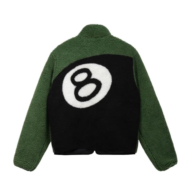 스투시 8볼 쉐르파 자켓 그린 후리스