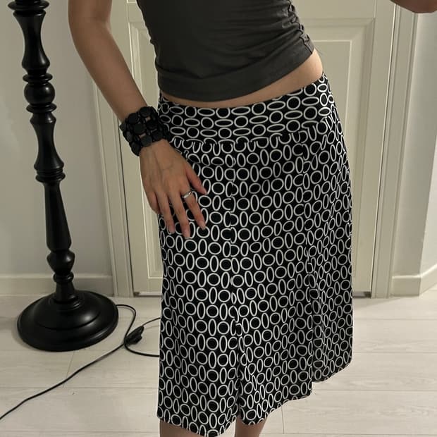 Oval Pattern Midi Skirt / 빈티지 미디 스커트