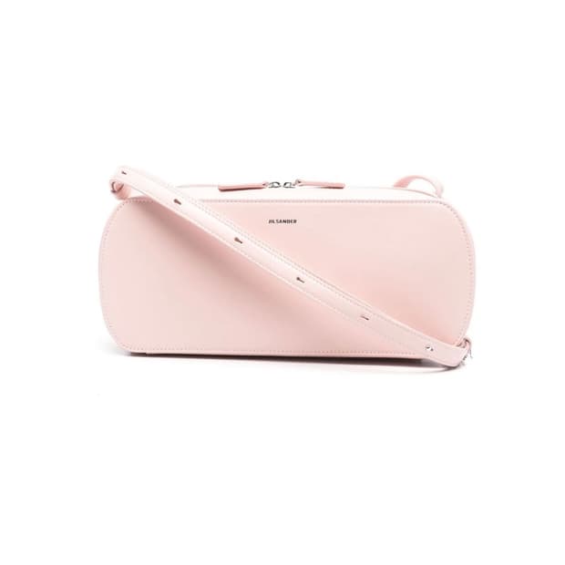 질샌더 트래디션 커브 숄더백 핑크