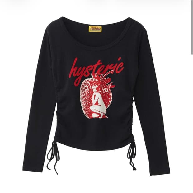 히스테릭 글래머 미드나잇 베리 치비 티셔츠 블랙