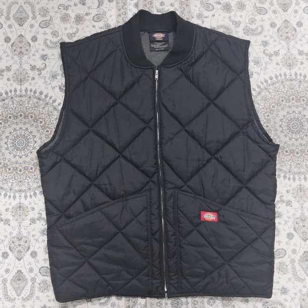 디키즈 퀼팅 조끼 블랙 M