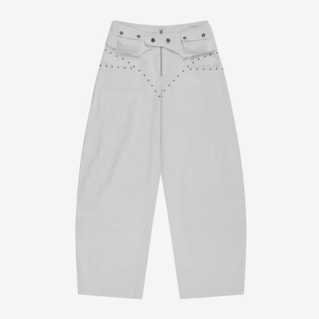 [Dead stock] Belt Oval Pants Off White