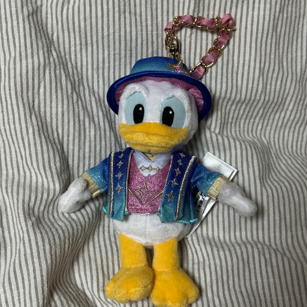 상하이 디즈니랜드 10주년 한정판 도날드덕 인형 키링