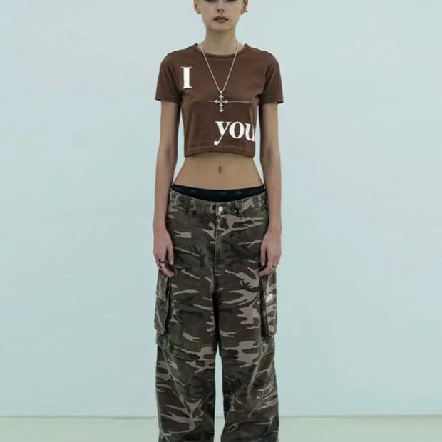 Leey yeel 카모 카고팬츠 1사이즈