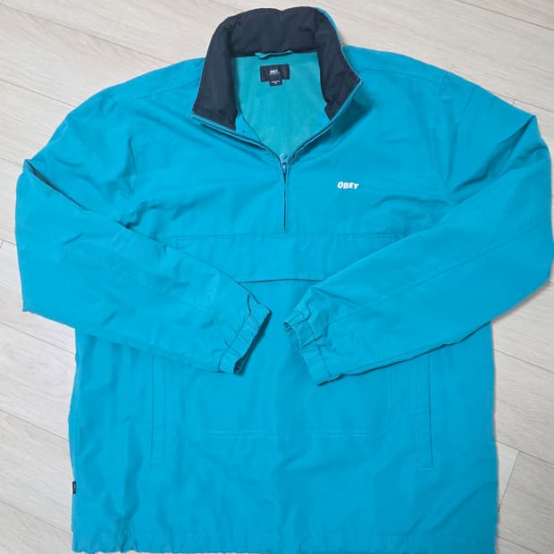 오베이 청록색 아노락 점퍼