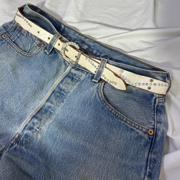 빈티지 크리스탈 웨스턴 벨트