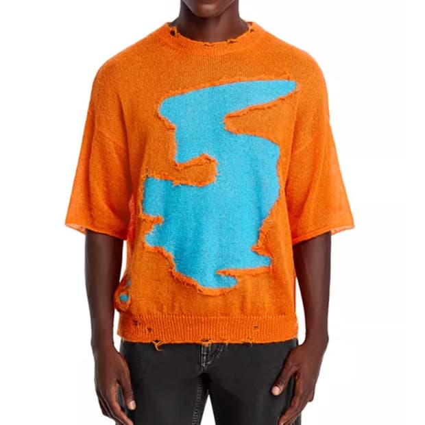 MM6 메종 마르지엘라 25SS 디스트로이드 모헤어 니트