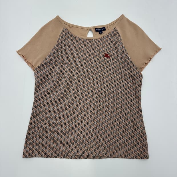 버버리 노바체크 여성 반팔티