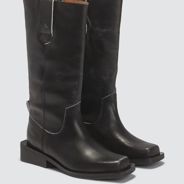 GANNI 가니부츠 mc 미들 데미지 부츠 37