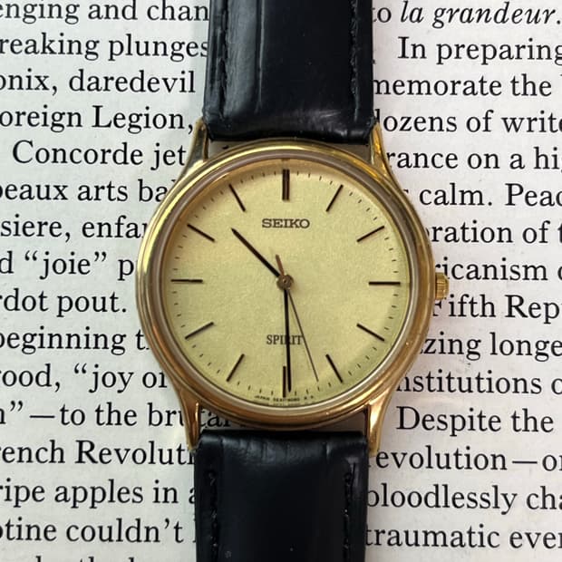 세이코 쿼츠 5E31-6040 빈티지 드레스 워치