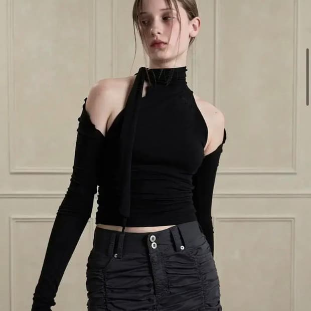 페인오어플레저 볼레로 세트 블랙