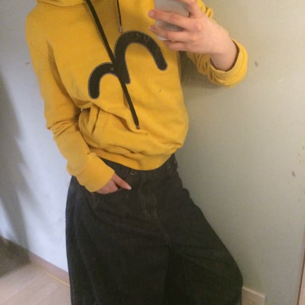 Evisu vintage yellow hoodie