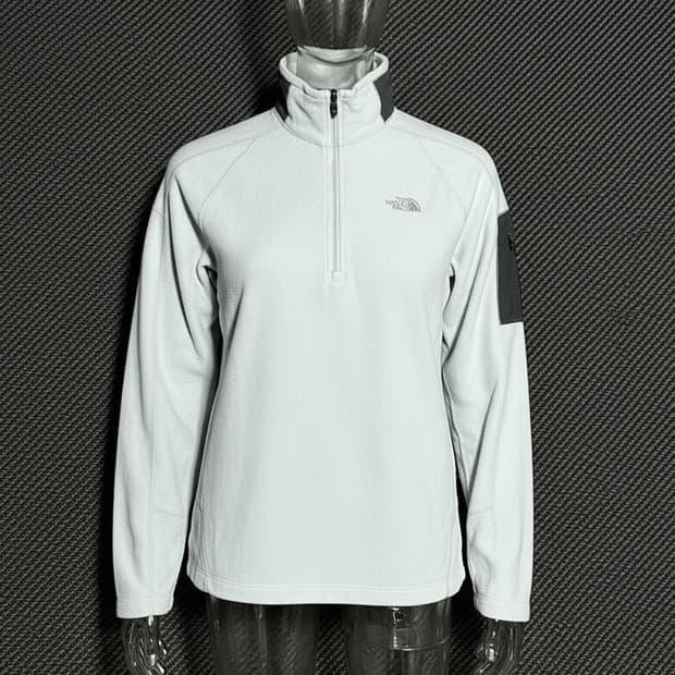 [M] Northface 노스페이스 라이트그레이 반집업 풀오버 후리스