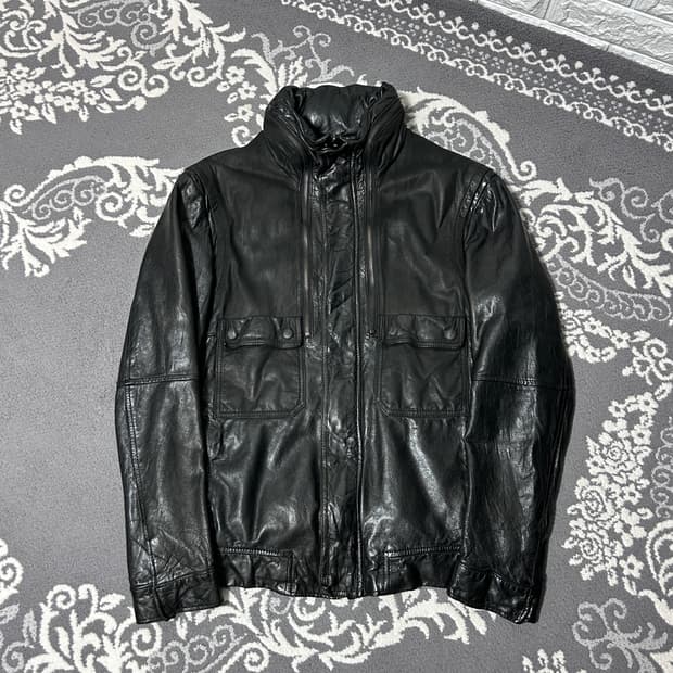 솔리드 옴므 히든 후디 램스킨 자켓