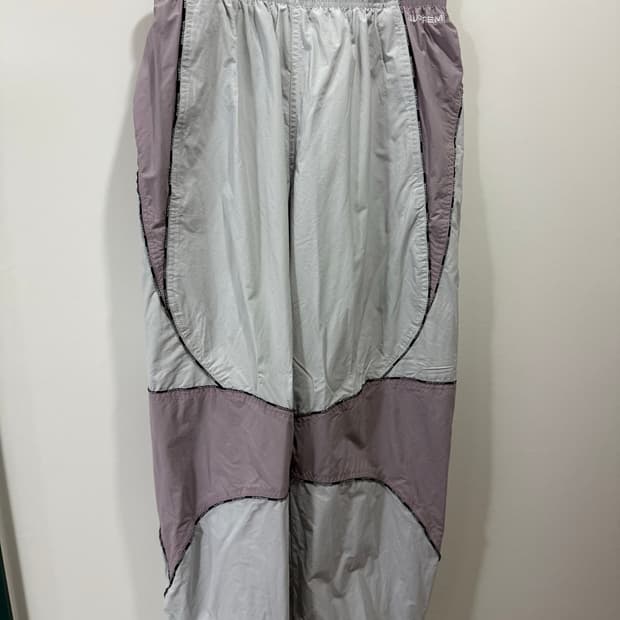 슈프림 로고 파이핑 트랙 팬츠 s