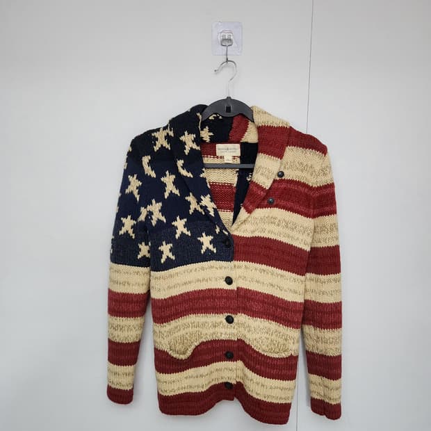 랄프로렌 성조기 니트가디건 90 55