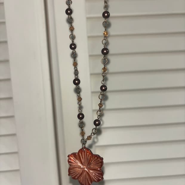 빈티지 꽃 팬던트 목걸이