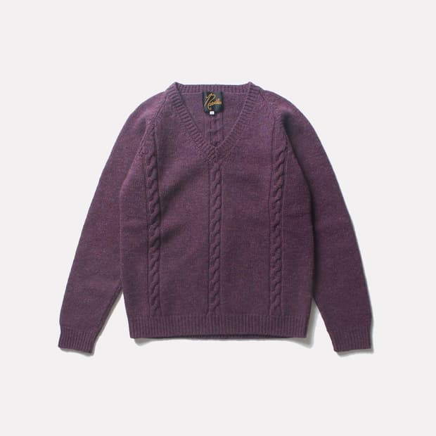 니들스 브이넥니트_2713