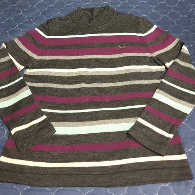 닥스 골프 우먼 스트라이프 울혼방 니트 (95)