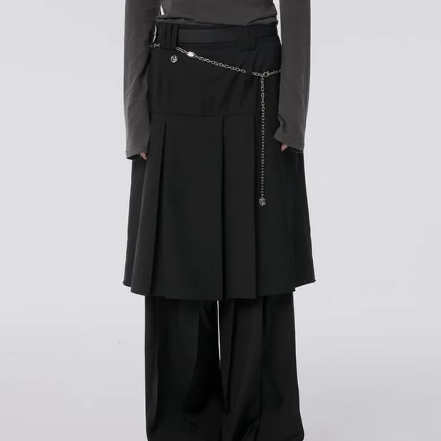 플레어업 Pleats Midi Skirt 1사이즈