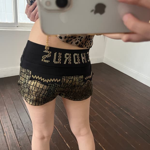 골드 밴딩 숏 팬츠