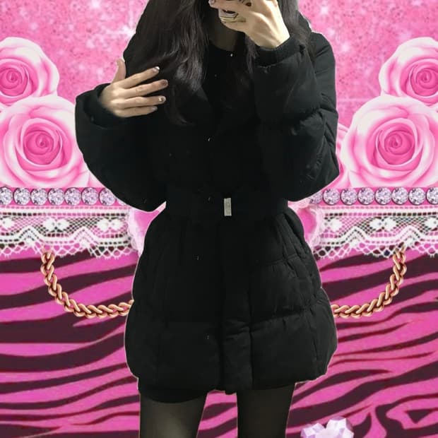 빈티지 잉그니 블랙 리본 보석 패딩 히메갸루 달천깔 오네갸루 공겜여주